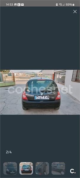 Usado Renault Clio II 65 CV (47 kW) 2005 Negro Berlina