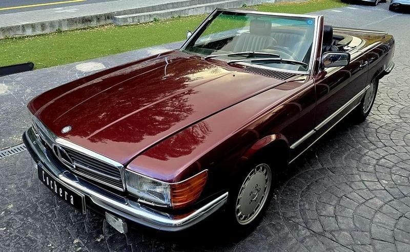 Burdeos Usado 1986 Mercedes SL500 Descapotable | 64.900 € - Imagen 1/4
