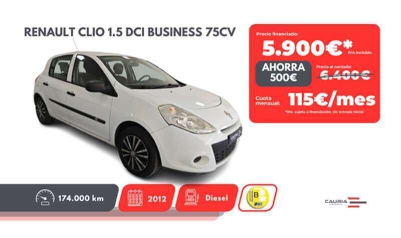 Blanco Usado 2012 Renault Clio IV Business Utilitario | 5900 € (Precio justo) - Imagen 1/4