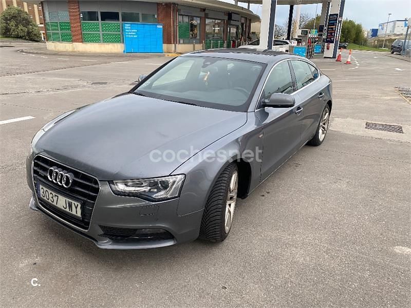 Usado Audi A5 Sportback S-Line 218 CV (160 kW) 2015 Gris / plata Utilitario