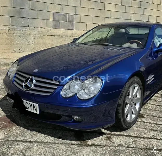 Usado Mercedes SL500 306 CV (225 kW) 2003 Azul Descapotable