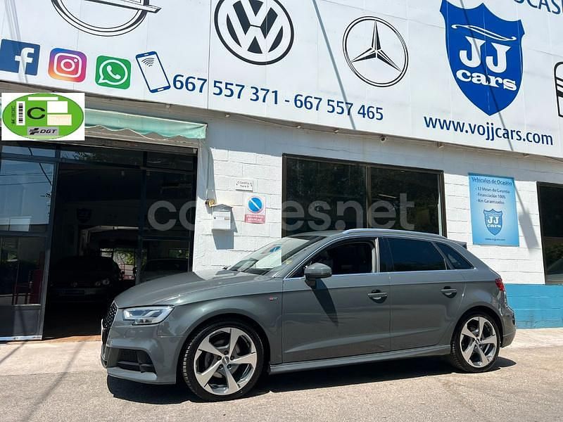Gris / plata Usado 2016 Audi A3 Sportback S-Line Berlina | 20.900 € (Precio justo) - Imagen 1/4