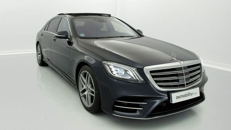 Usado Mercedes S560 AMG line 476 CV (350 kW) 2021 Azul cavansita Berlina