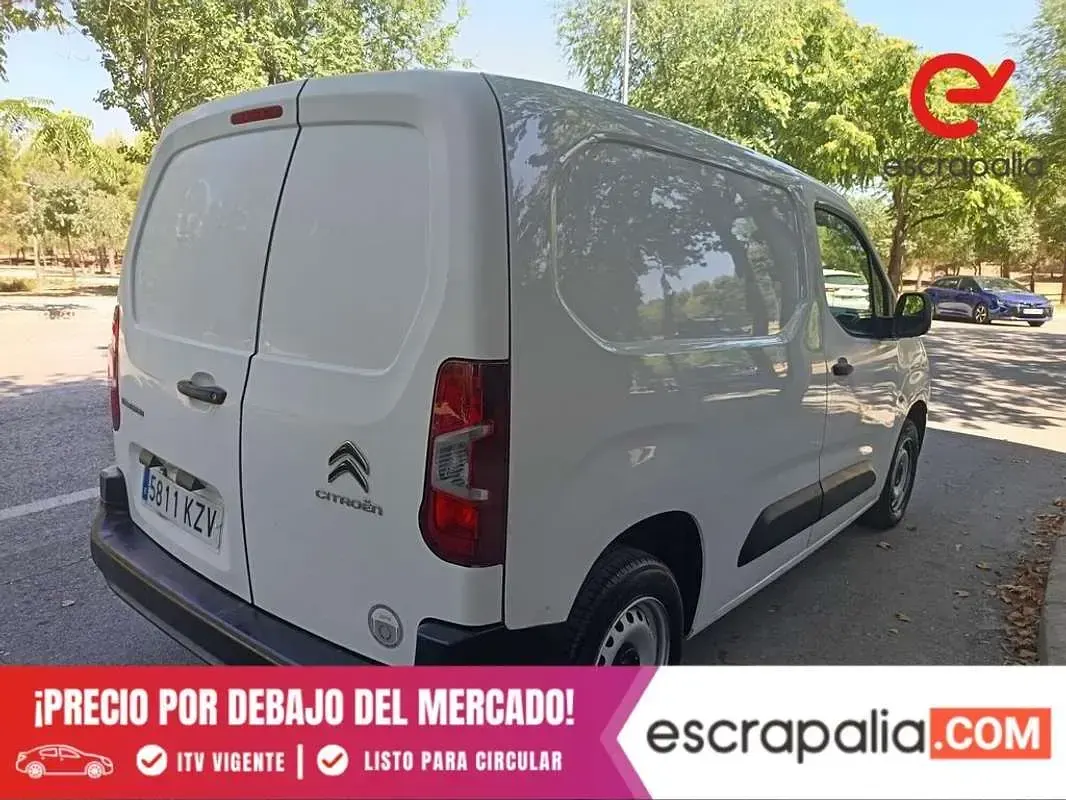 Usado Citroën Berlingo 76 CV (55 kW) 2019 Blanco Monovolumen