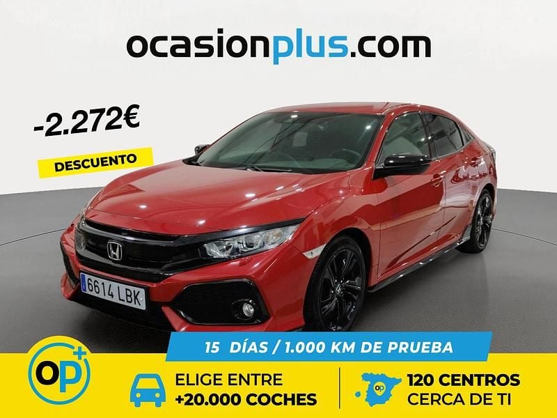 Rojo Usado 2019 Honda Civic Dynamic Berlina | 17.190 € (Precio justo) - Imagen 1/4