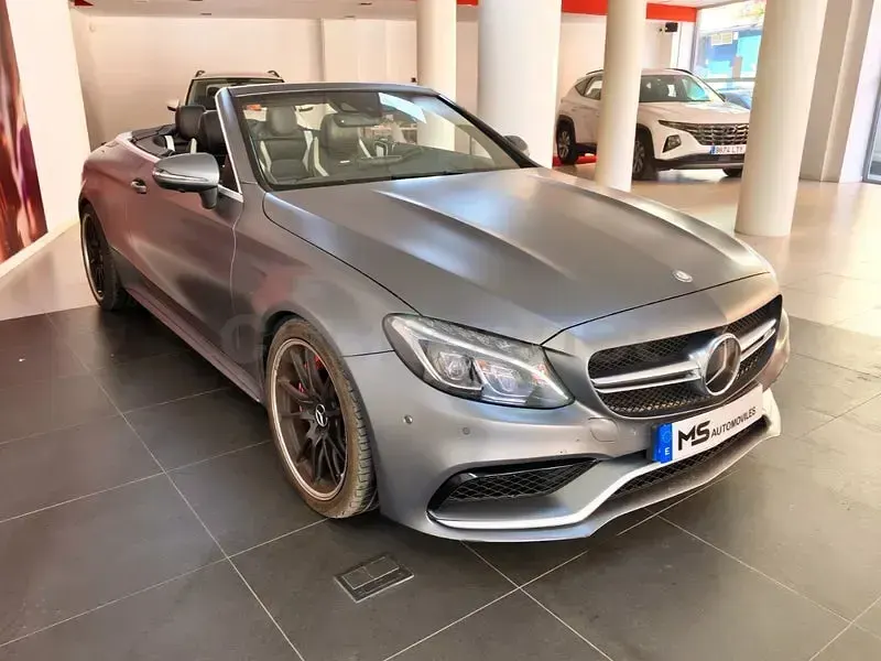 Usado Mercedes C63S AMG 510 CV (375 kW) 2016 Gris / plata Descapotable