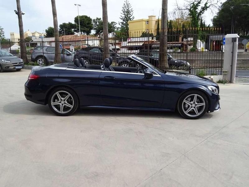 Usado Mercedes C200 184 CV (135 kW) 2016 Azul Descapotable