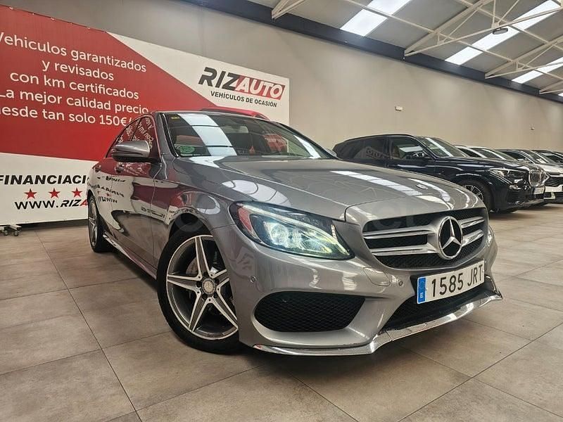 Usado Mercedes C220 AMG line 170 CV (125 kW) 2016 Gris / plata Berlina