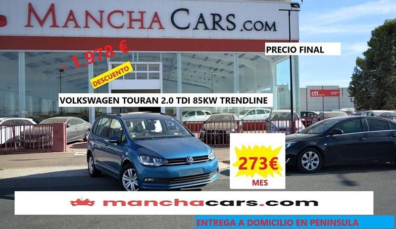 Azul Usado 2021 VW Touran Advance Monovolumen | 19.990 € (Buen precio) - Imagen 1/4