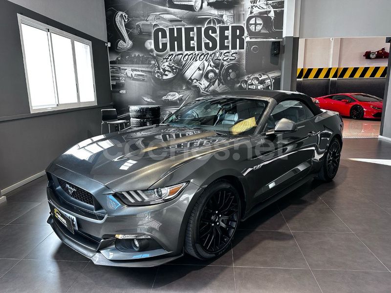 Gris Usado 2015 Ford Mustang GT Convertible Descapotable | 28.999 € (Buen precio) - Imagen 1/4