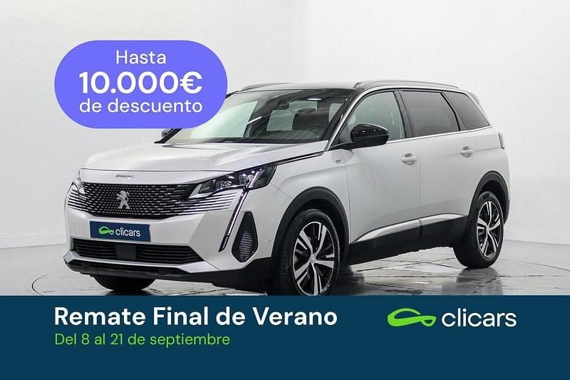 Gris Usado 2021 Peugeot 5008 GT Monovolumen | 22.990 € (Precio justo) - Imagen 1/4