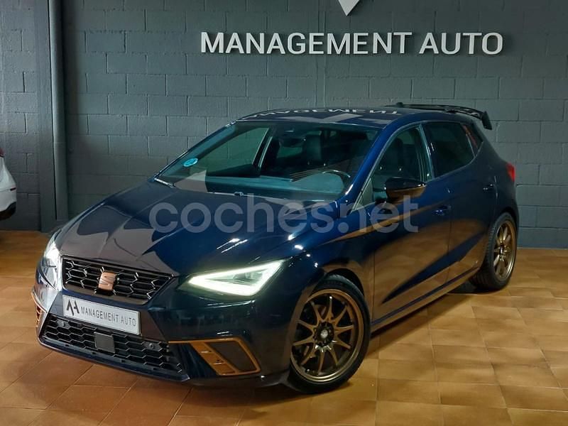 Usado Seat Ibiza FR 110 CV (80 kW) 2021 Azul Berlina