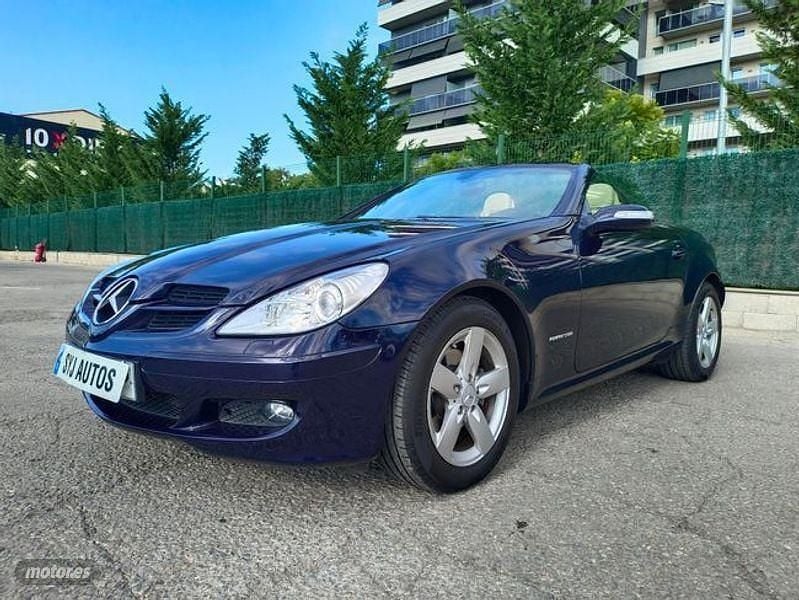 Usado Mercedes SLK200 163 CV (119 kW) 2006 Azul Descapotable