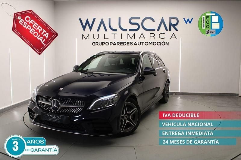 Azul Usado 2019 Mercedes C220 Familiar | 28.980 € (Precio justo) - Imagen 1/4