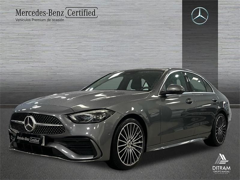 Gris selenita Usado 2024 Mercedes C220 AMG line Berlina | 46.900 € (Precio justo) - Imagen 1/4