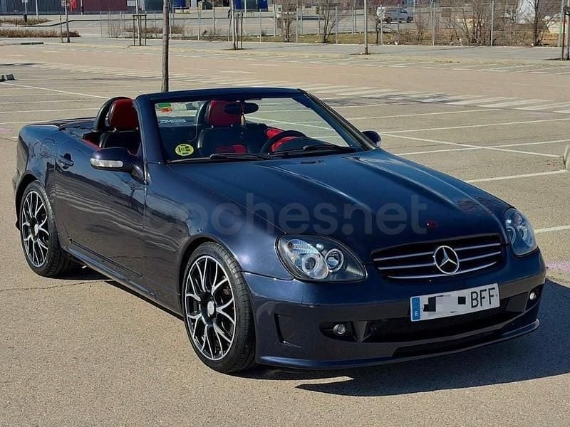 Usado Mercedes SLK200 163 CV (119 kW) 2001 Azul Descapotable