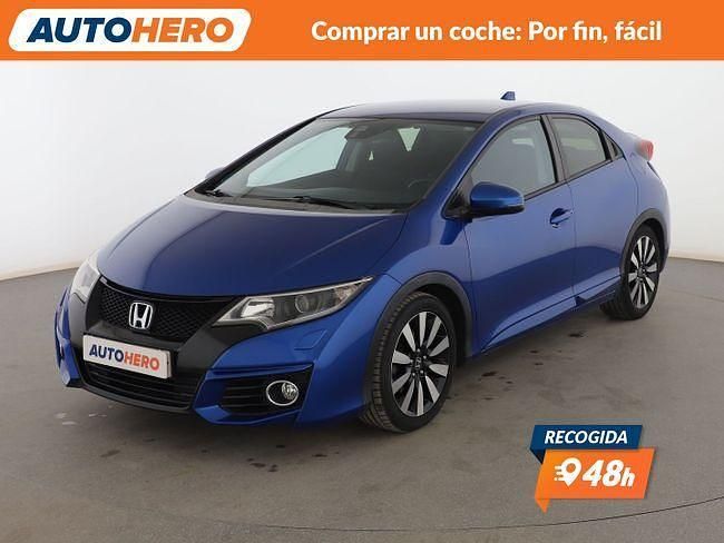 Azul Usado 2015 Honda Civic Elegance Berlina | 11.799 € (Precio justo) - Imagen 1/3
