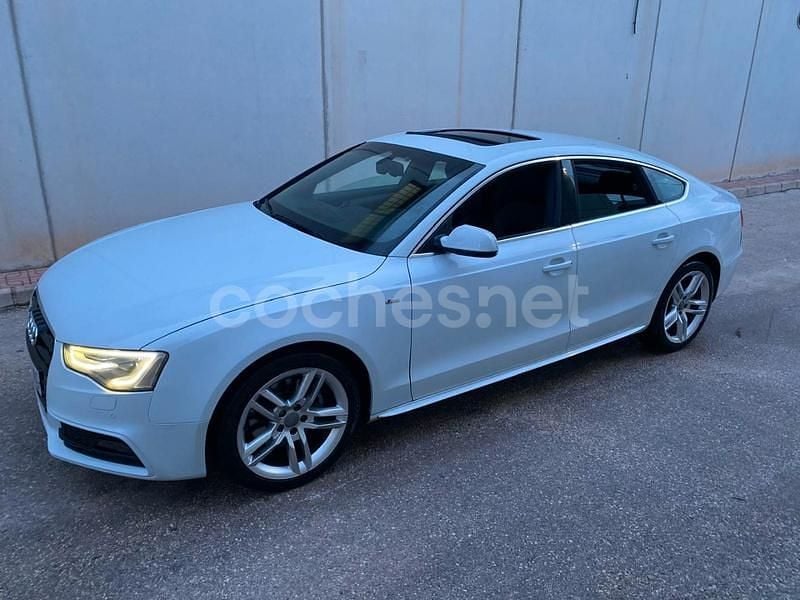 Usado Audi A5 Sportback S-Line 177 CV (130 kW) 2014 Blanco Utilitario