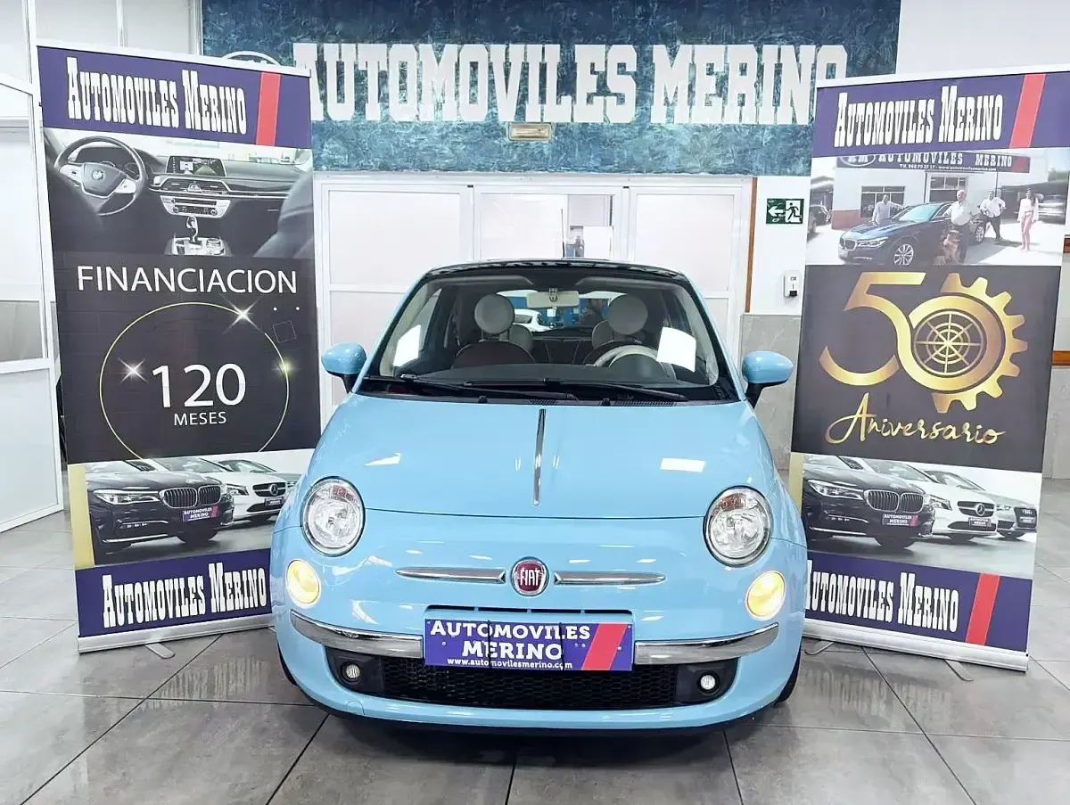 Usado Fiat 500 Lounge 95 CV (69 kW) 2011 Azul Utilitario