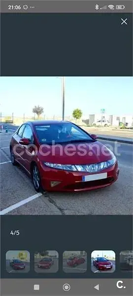 Usado Honda Civic Sport 140 CV (102 kW) 2006 Rojo Berlina
