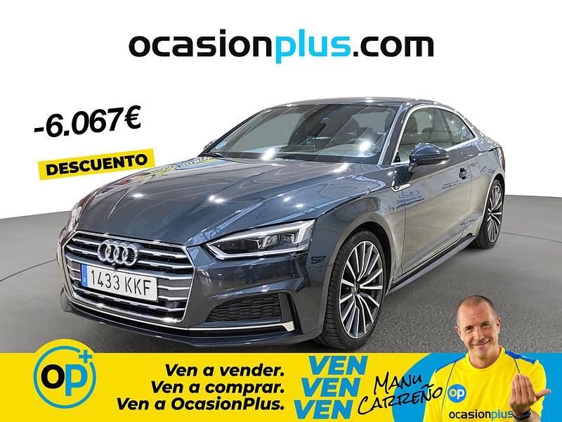 Usado Audi A5 S-Line 190 CV (139 kW) 2018 Gris / plata Coupe