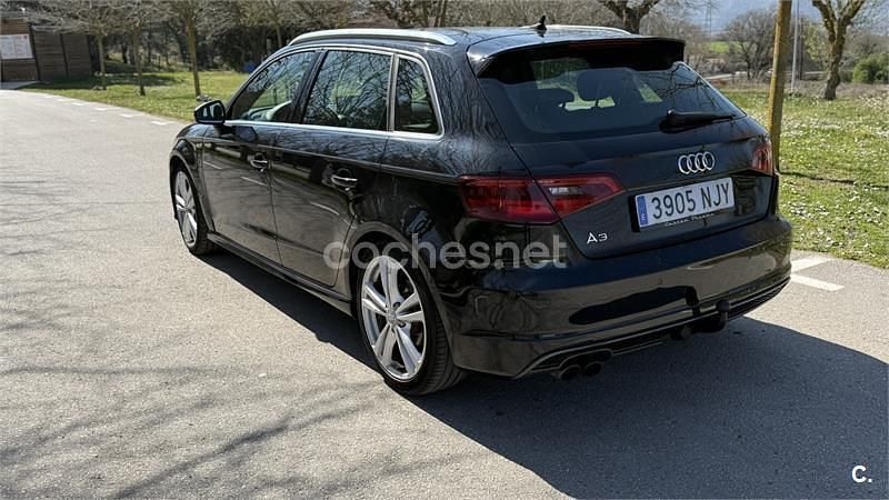 Usado Audi A3 S-Line 122 CV (89 kW) 2014 Negro Berlina