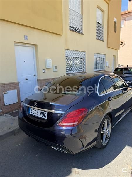 Usado Mercedes C220 AMG line 170 CV (125 kW) 2016 Azul Berlina