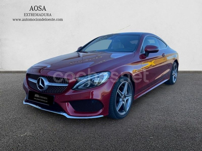 Rojo Usado 2017 Mercedes C220 AMG line Coupe | 26.900 € (Precio justo) - Imagen 1/4