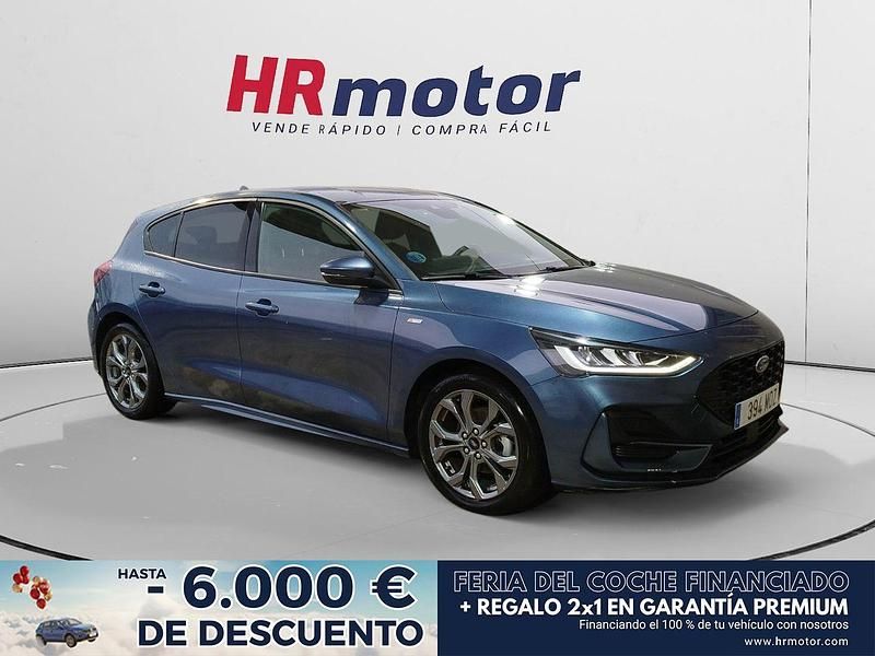 Azul Usado 2023 Ford Focus ST-Line Berlina | 19.010 € (Precio justo) - Imagen 1/4