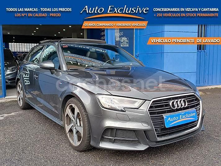 Gris / plata Usado 2017 Audi A3 Sportback S-Line Berlina | 20.990 € (Super precio) - Imagen 1/4