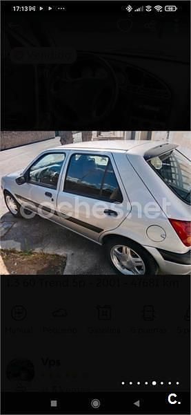 Usado Ford Fiesta Trend 60 CV (44 kW) 2001 Gris / plata Utilitario