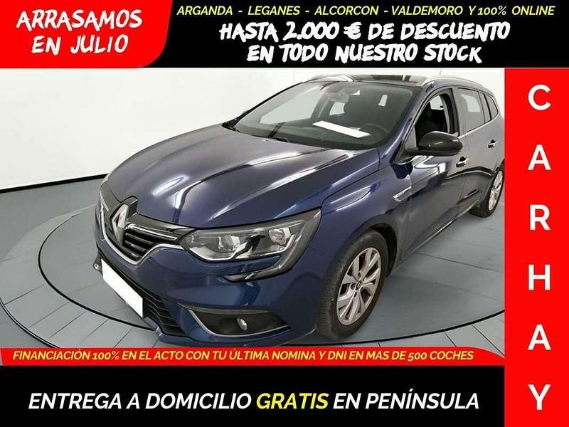 Azul Usado 2018 Renault Mégane GrandTour LIMITED Familiar | 12.690 € (Precio justo) - Imagen 1/4