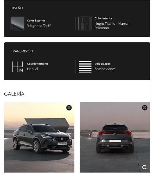 Usado Cupra Formentor 150 HP (110 kW) 2021 Cinzento SUV