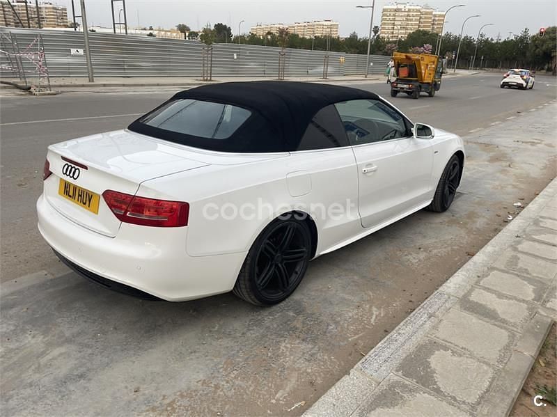 Usado Audi A5 Cabriolet S-Line 177 CV (130 kW) 2011 Blanco Descapotable