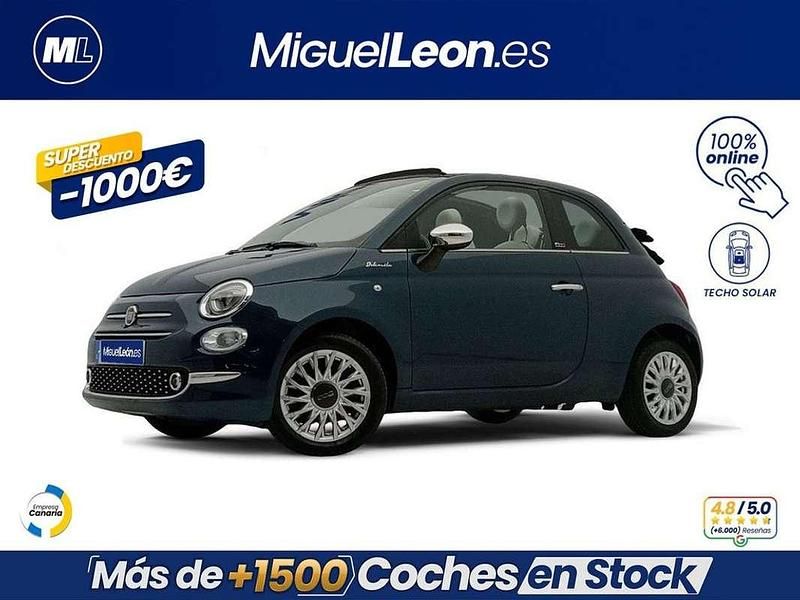 Azul Usado 2022 Fiat 500 Dolcevita Descapotable | 9985 € (Buen precio) - Imagen 1/3