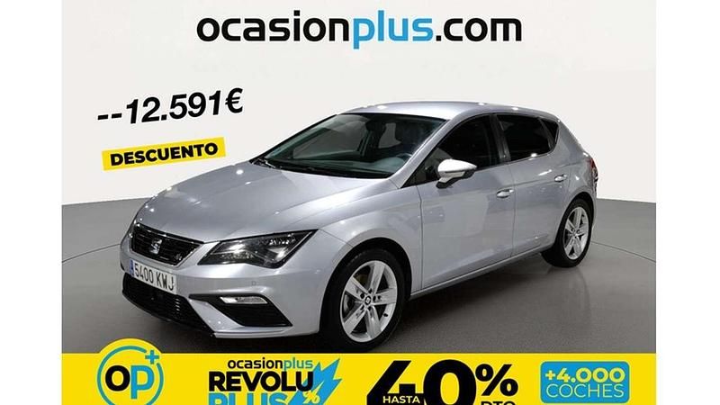 Usado Seat Leon FR 131 CV (96 kW) 2019 Plateado Utilitario