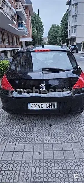 Usado Peugeot 308 120 CV (88 kW) 2009 Negro Berlina
