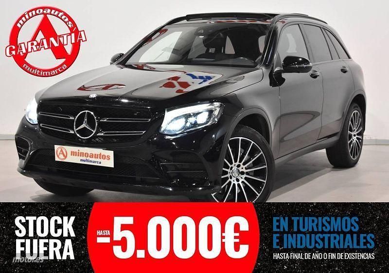 Usado Mercedes GLC220 AMG line 170 CV (125 kW) 2016 Negro SUV