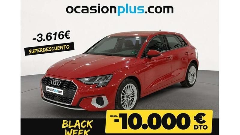 Rojo Usado 2023 Audi A3 Sportback Advanced Utilitario | 20.870 € (Super precio) - Imagen 1/1