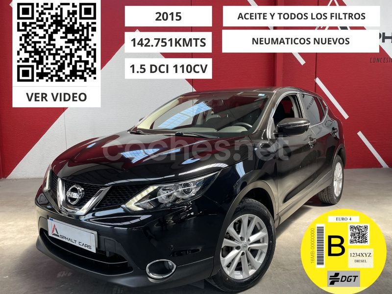 Negro Usado 2015 Nissan Qashqai Tekna SUV | 14.800 € (Un poco caro) - Imagen 1/4