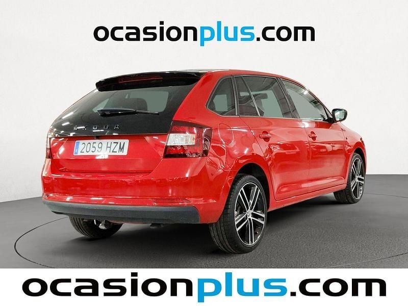 Usado Skoda Rapid Ambition 105 CV (77 kW) 2014 Rojo Utilitario