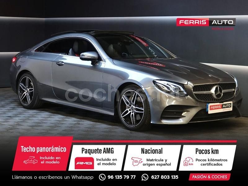 Usado Mercedes E220 194 CV (142 kW) 2018 Gris / plata Coupe