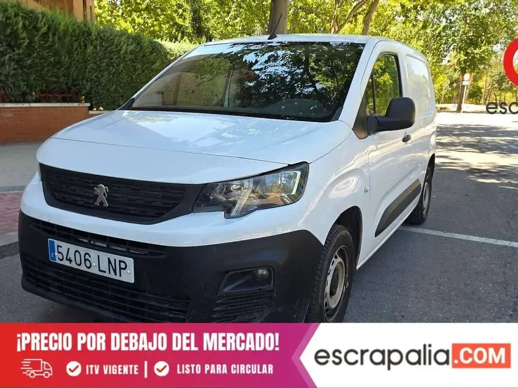 Usado Peugeot Partner S 102 CV (75 kW) 2021 Blanco Monovolumen