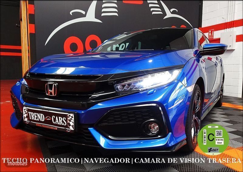 Azul Usado 2018 Honda Civic Sport Plus Berlina | 26.490 € (Caro) - Imagen 1/4