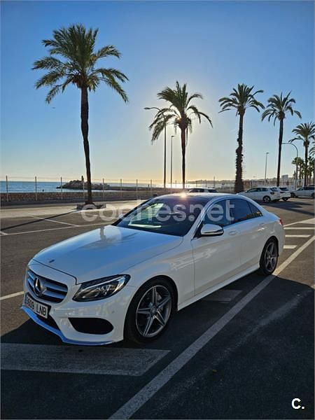Blanco Usado 2015 Mercedes C180 AMG line Berlina | 21.000 € (Caro) - Imagen 1/4