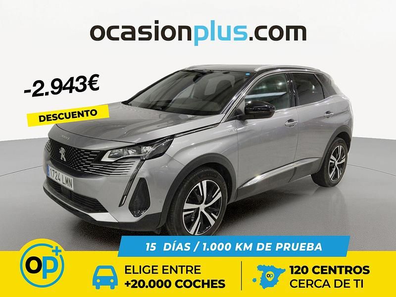 Usado Peugeot 3008 GT 130 CV (95 kW) 2021 Gris Recogida