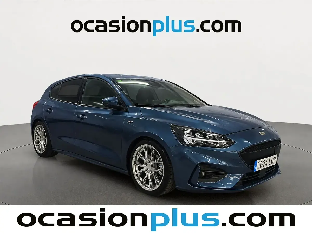 Brugt Ford Focus ST-Line 125 HK (91 kW) 2019 Blå Hatchback
