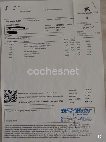 Usado BMW 320 150 CV (110 kW) 2006 Gris / plata Berlina