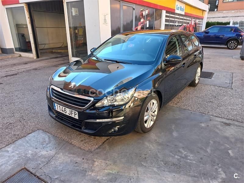Negro Usado 2015 Peugeot 308 SW Allure Familiar | 6500 € (Buen precio) - Imagen 1/4