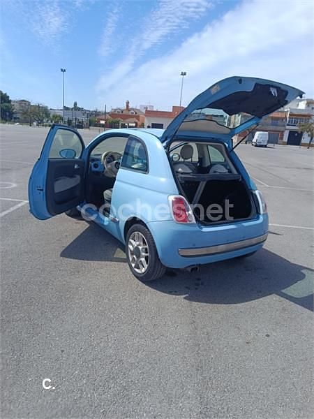 Usado Fiat 500 Lounge 69 CV (50 kW) 2012 Azul Descapotable